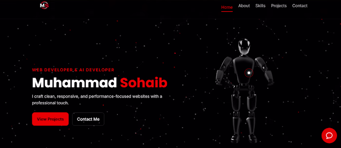 Modern 3D Interactive Portfolio &