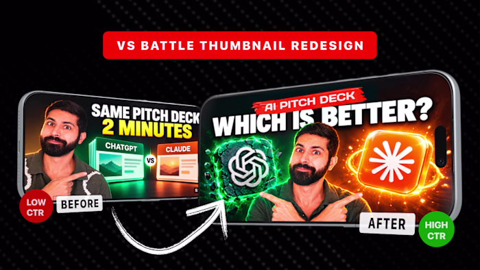 AI Battle & Tech Comparison Thumbnail Redesign