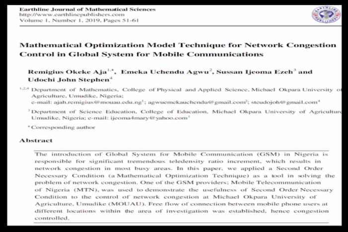 Mathematical Optimization Model Technique for Network Congestion