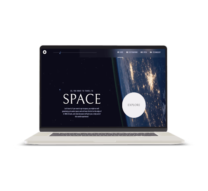 SPACE TOURISM WEBSITE