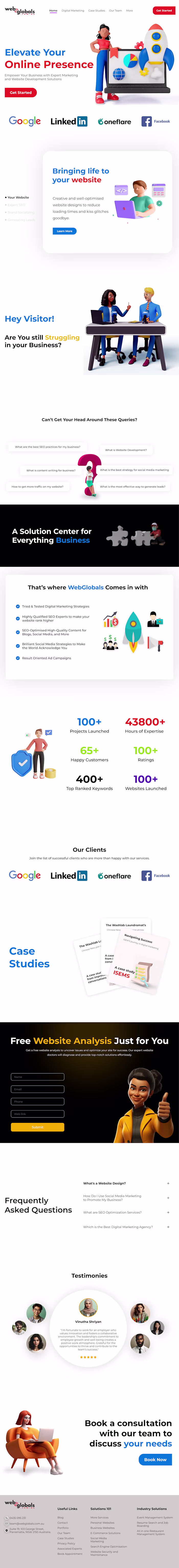 WebGlobals (SEO, Digital Marketing, Saas, Ads) website