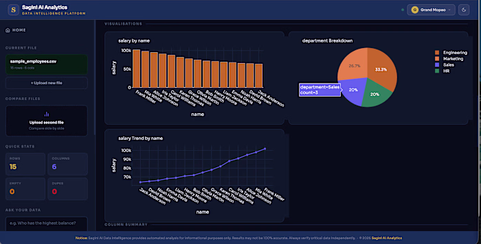 Transform Your Data with Sagini AI: Instant Analytics & Insi...