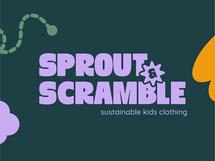 Sprout & Scramble - kids clothing Brand identity