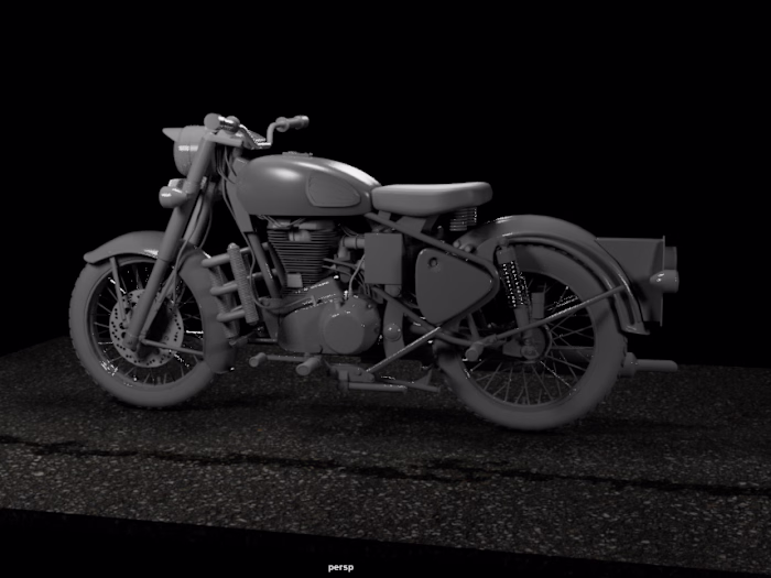 Classic Motorcycle 3D Modeling &