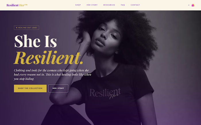 Brand Website for a Women's Empowerment and Apparel Brand