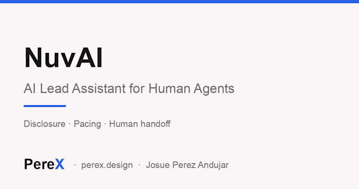 NuvAI — AI Lead Assistant for Real Estate