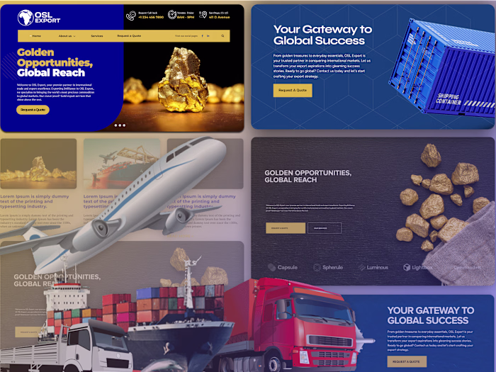 Gold Trading Website Design for OSL Export