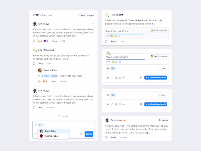 Real Time Chat RTC Components
