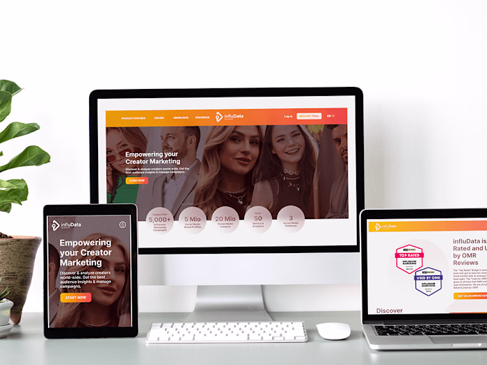 Influ Data website | Figma to WordPress & API