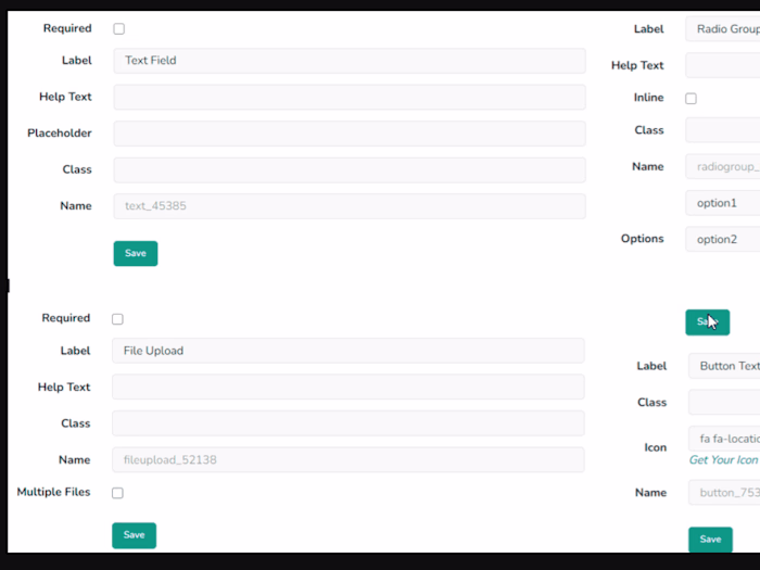 Custom Drag and Drop FormBuilder Plugin