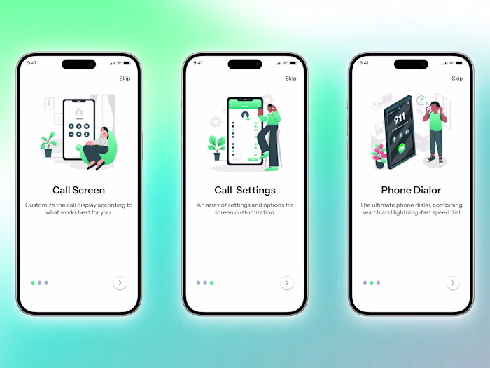 Onboarding - Dialer App UI