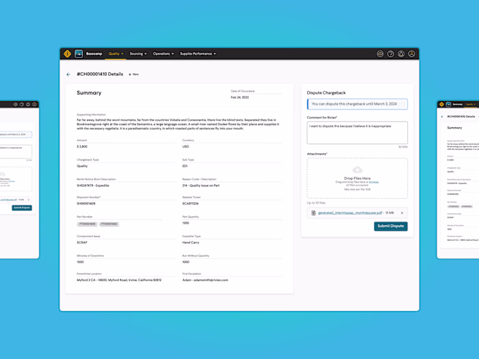 Chargeback management for EV company