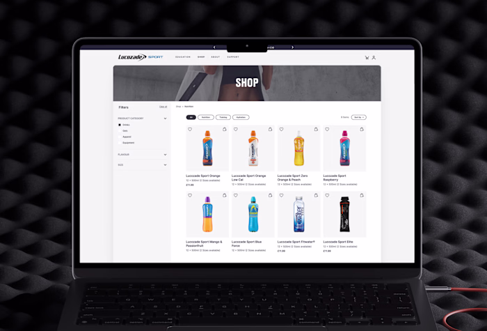 Lucozade Sport | Website Redesign