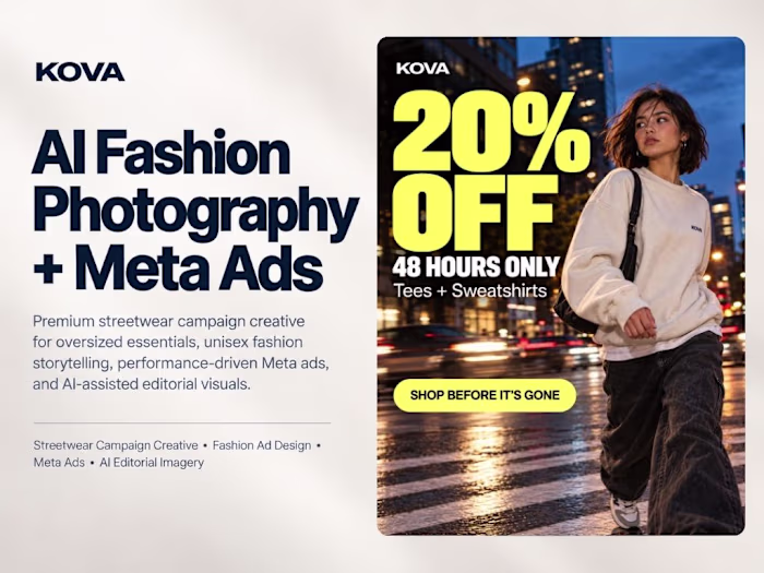 AI Fashion Photography & Meta Ad Design | Streetwear Campaign