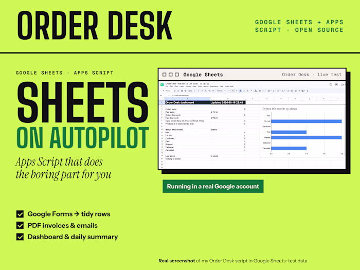 Order Desk: Google Apps Script