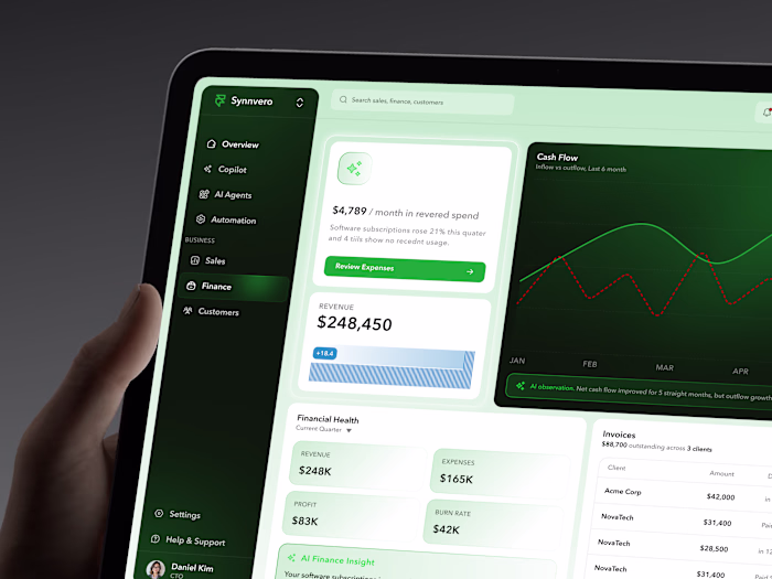 AI Business Intelligence Dashboard — Finance & Operations