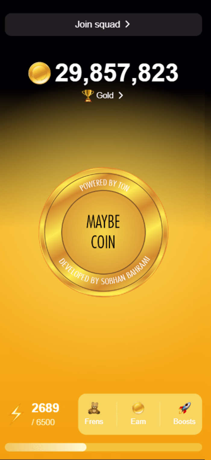 Telegram Tapping Game | MAYBECOIN (NOTCOIN CLONE)