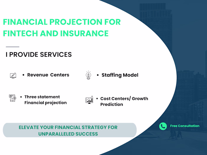 You will get Financial Projections for Fintech and Insurance