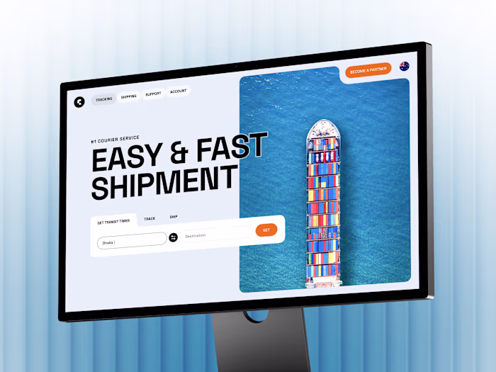 Courier Service Website UIUX Design