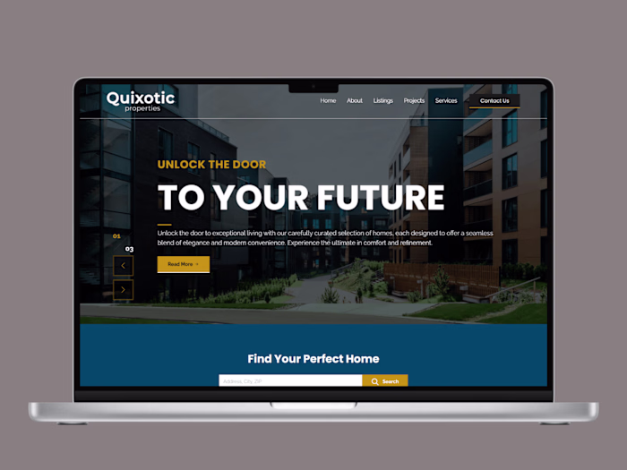 Real Estate Website For Quixotic Properties