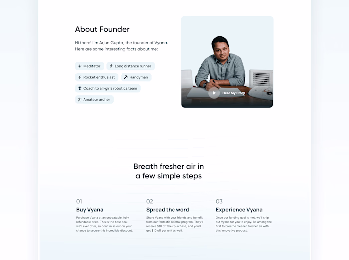 Website Design and Development for Vyana