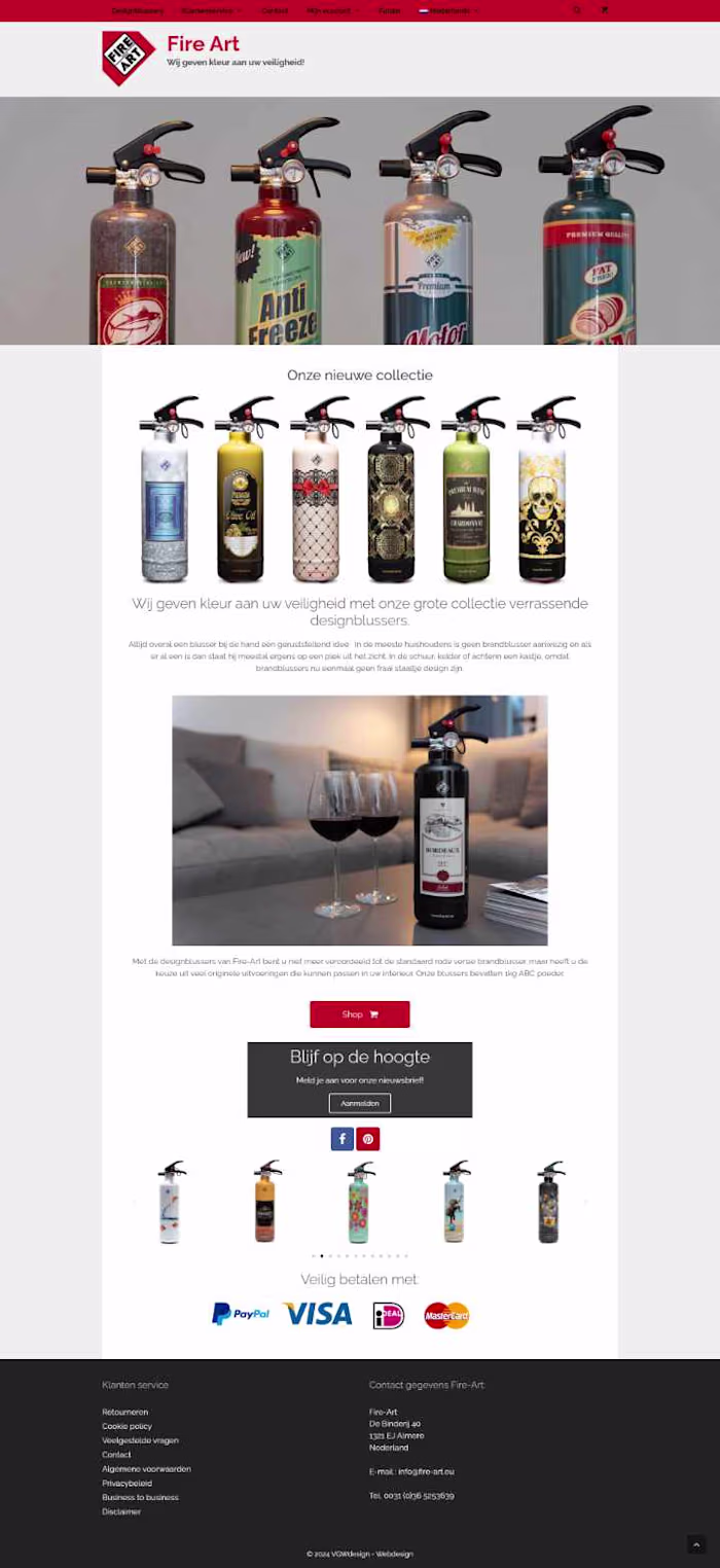 Building an WooCommerce shop for design extinguishers