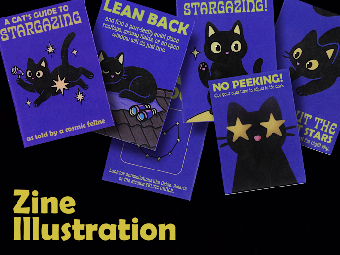 Print Illustration | Cat Themed Zine 