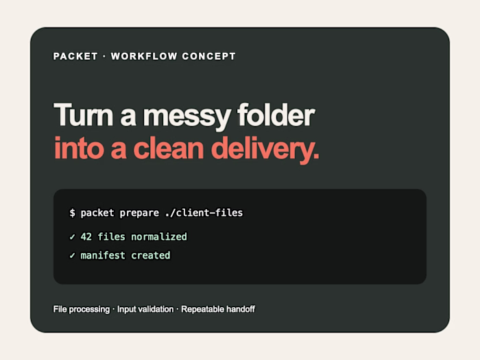 Packet — File-Delivery Workflow Concept