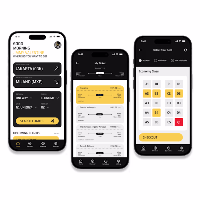 FlyHigh : Ticketing Booking Airplane Application