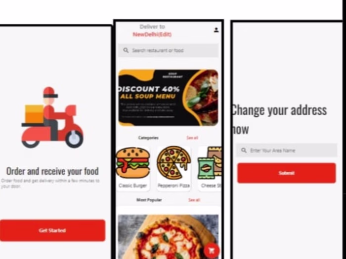 An Food delivery app ui in flutter