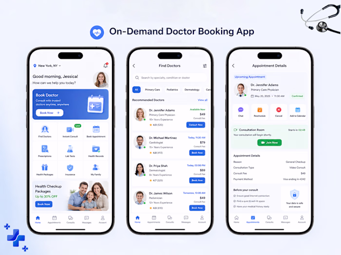 On-demand Doctor Booking App