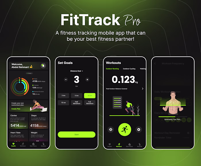 FitTrack Pro — Fitness Tracking App UI/UX