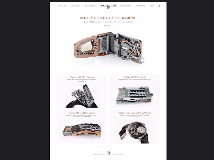 Roland Iten Website Concept