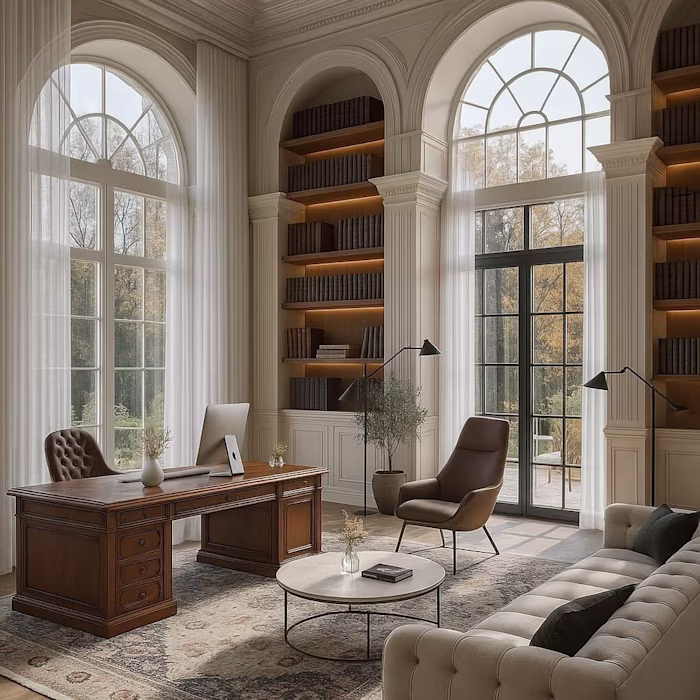 Classic & Traditional Interior — Study, Suite & Living
