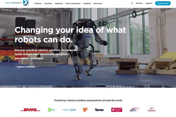 Website launch for leading robotics company, Boston Dynamics.