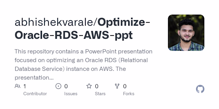 abhishekvarale/Optimize-Oracle-RDS-AWS-ppt