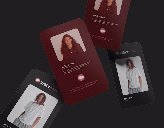 VIBLY Brand Identity and App Ui Design