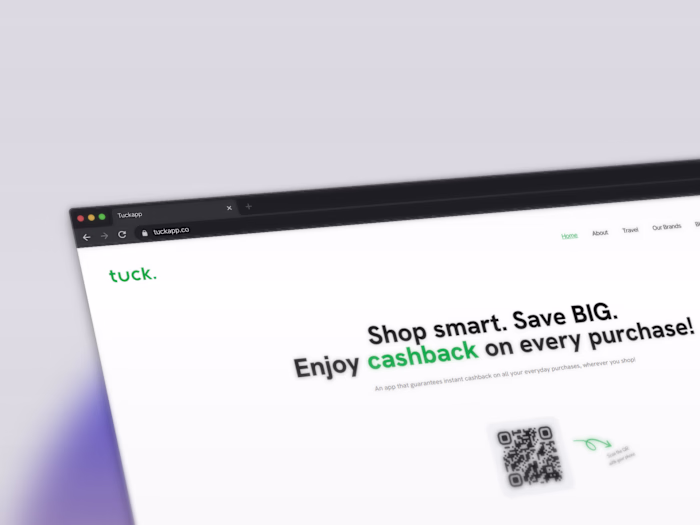 Tuckapp website design