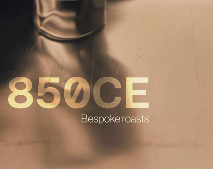 850CE Bespoke Coffee Roastery_Brand and hero section