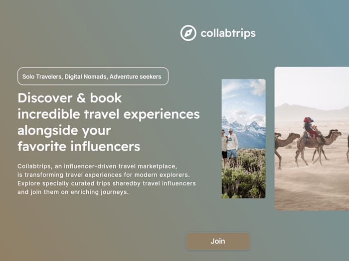 Collabtrips: Join travel influencers on their next adventure!