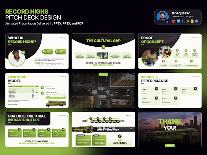 Record Highs Pitch Deck Presentation Design