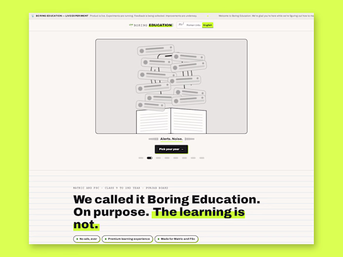 Boring Education: FSc Study Platform for Punjab Board