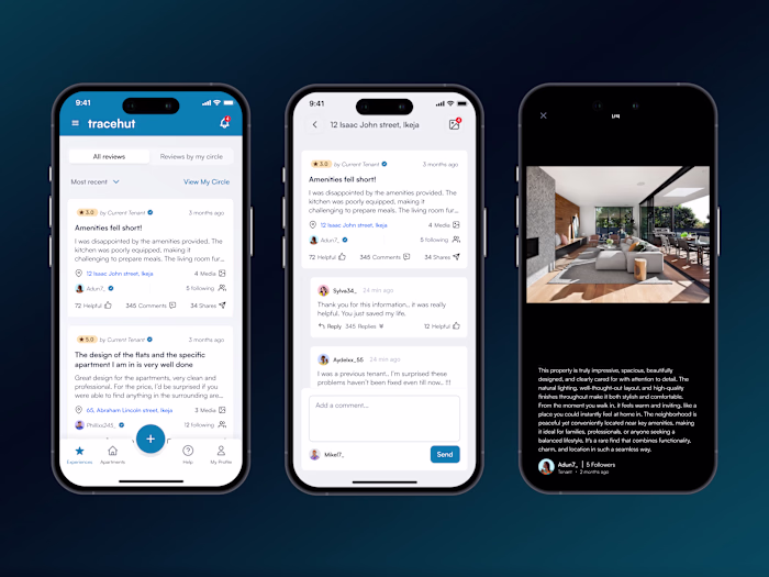 Tracehut Mobile App Design