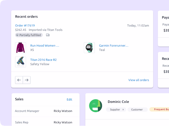 Ecommerce Order Management, Customer profile design. SaaS MVP
