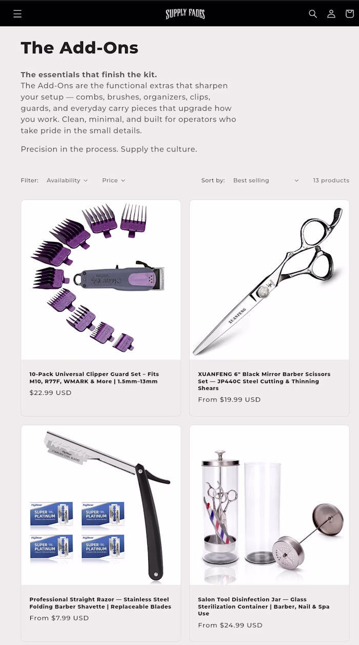 Recently redesigned a Shopify store