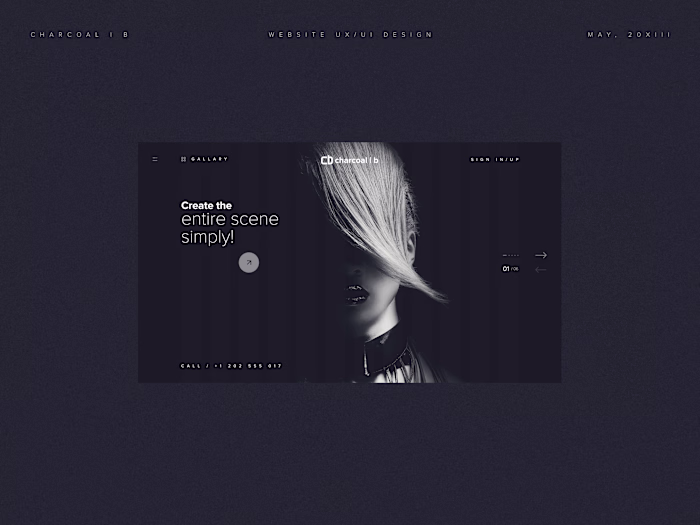 Photo Studio website UX/UI design