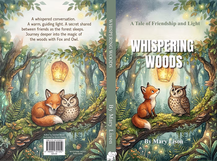 Whispering Woods: Children's Book Cover Design