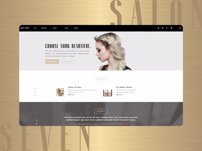 Salon 7 - Web Design