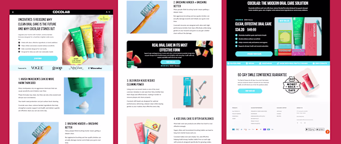 Listicle-Style Landing Page Design