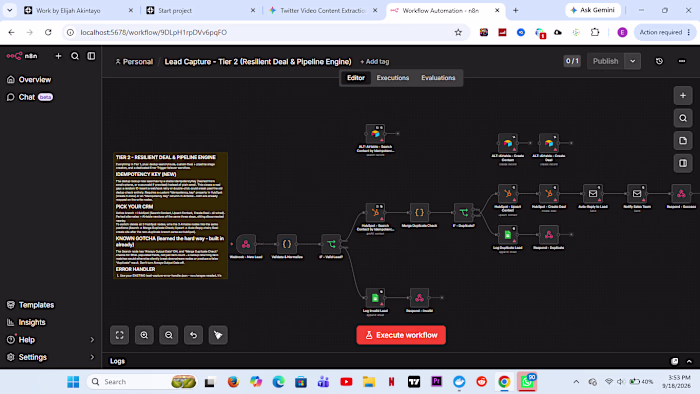 Project Overview:
An advanced inbound pipeline